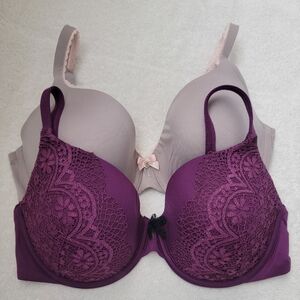 VS Body by Victoria Lined Perfect Coverage bra lot of 2